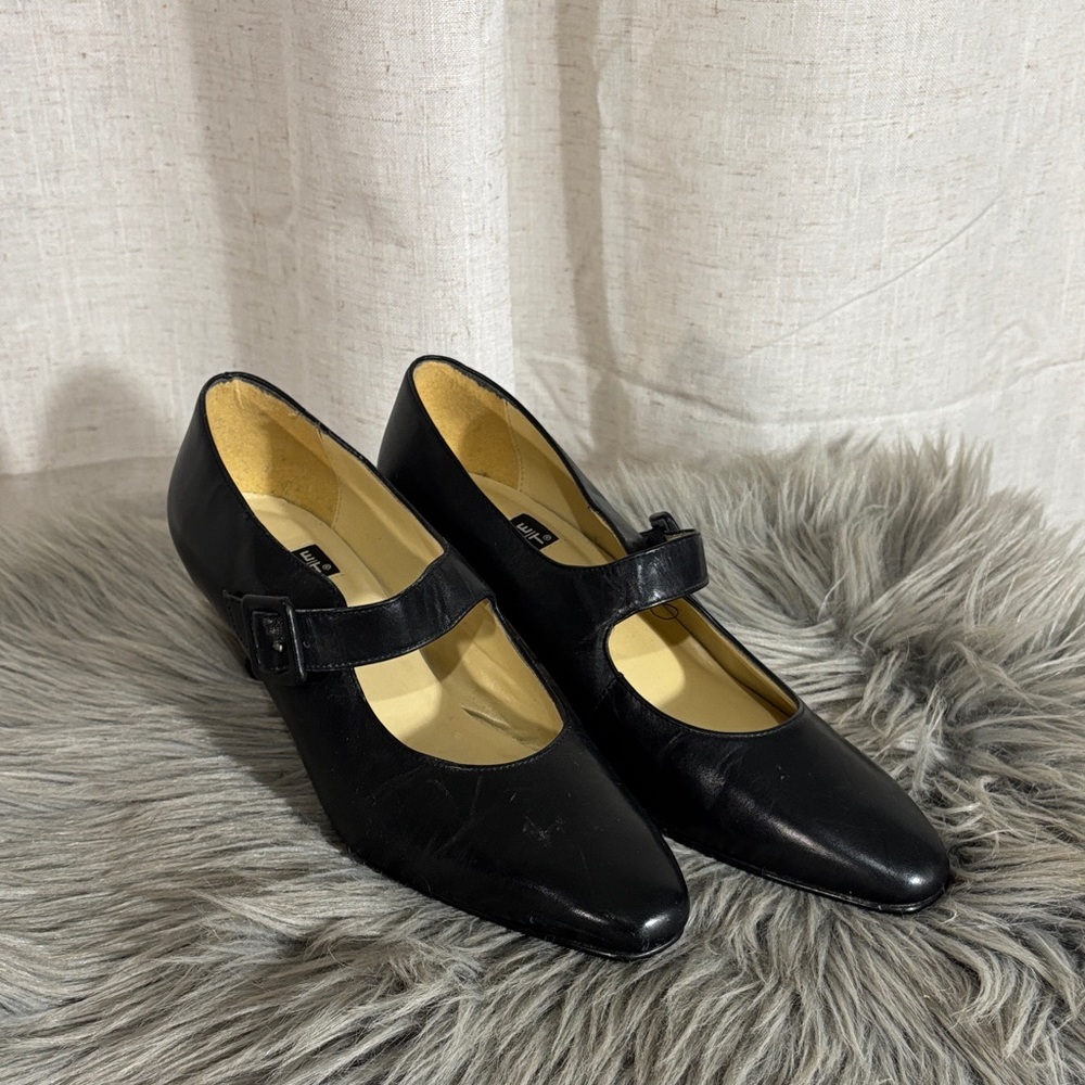 Vintage 90s/Y2K Nine West Black Mary Jane Heeled Women’s Shoes